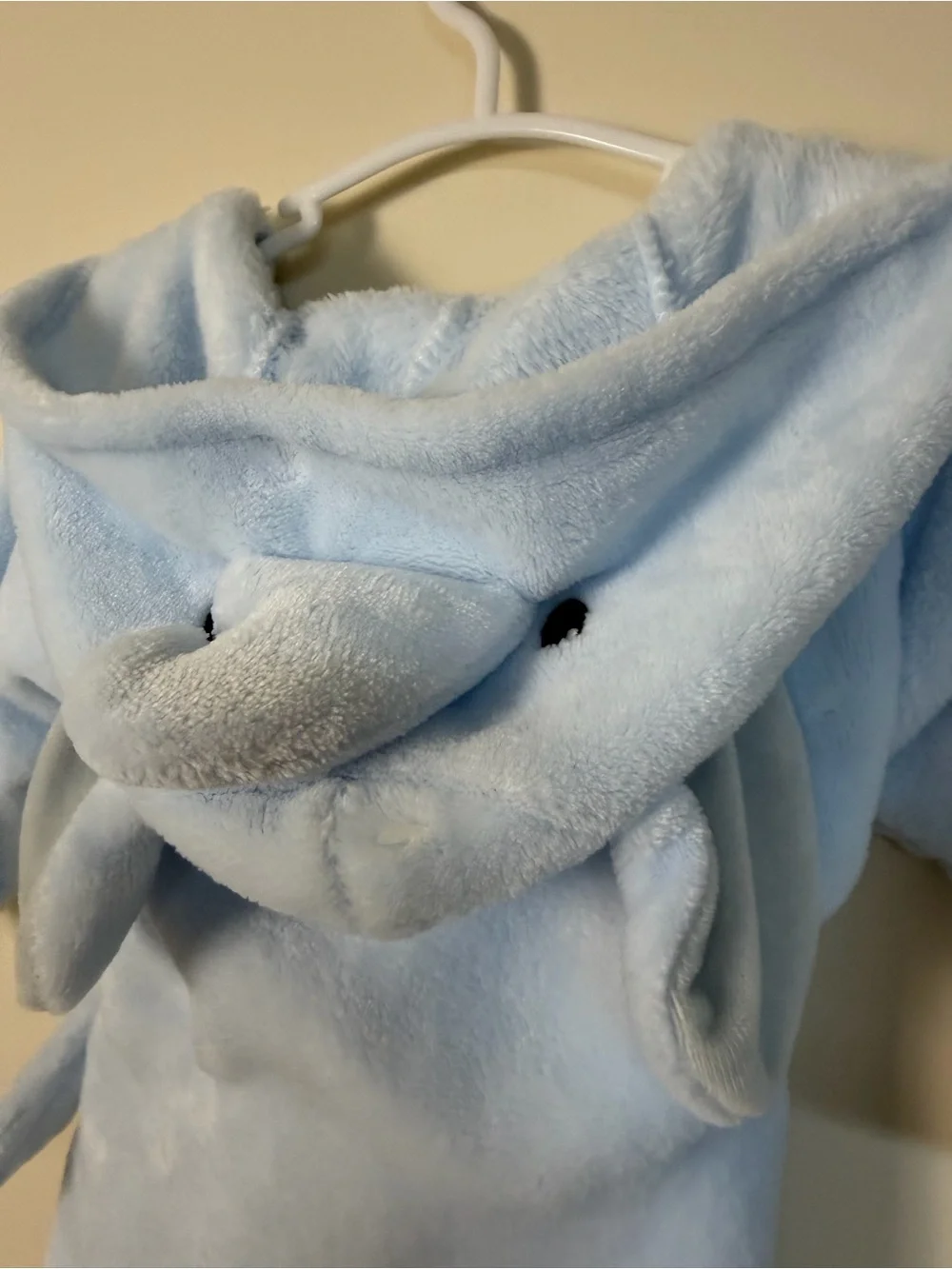 Hudson Baby Light Blue Plush Hooded Kids Robe with Animal Ears